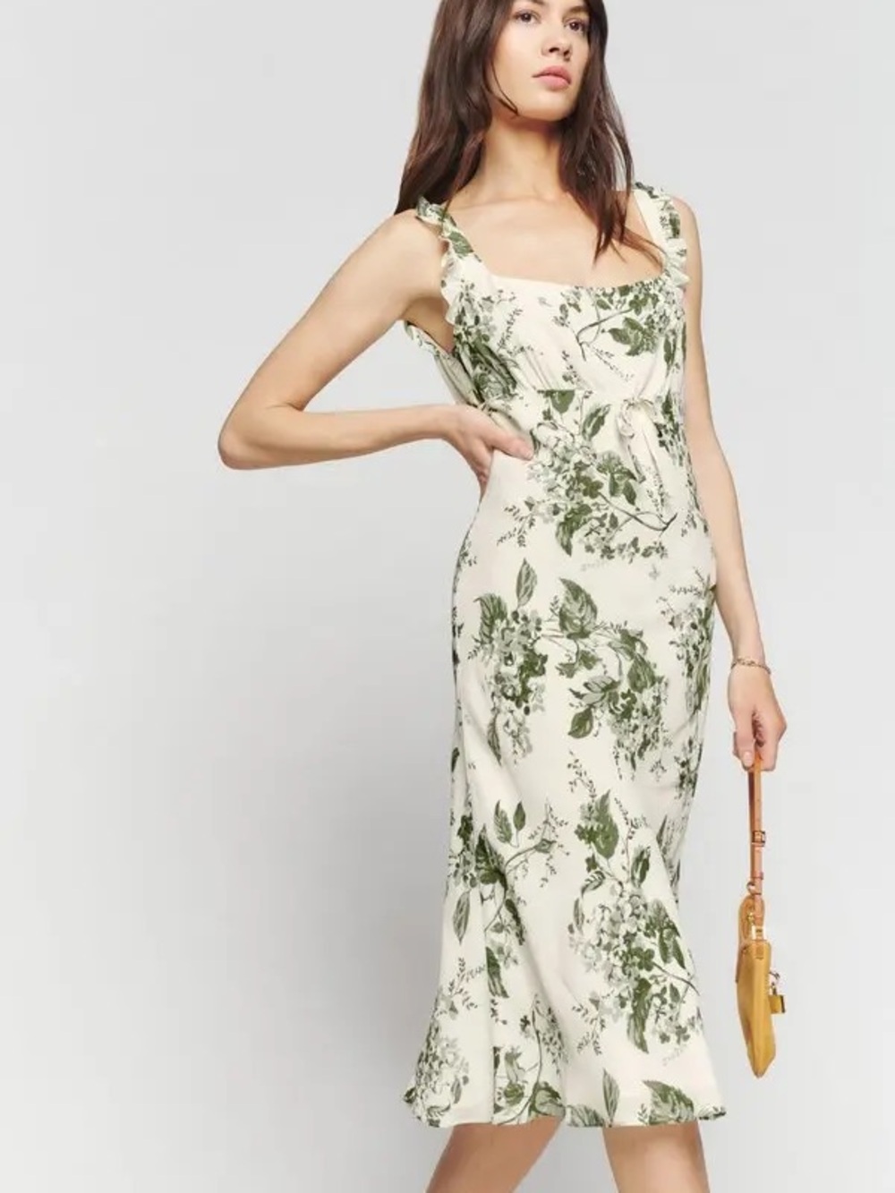 Reformation Leni floral midi dress size xs